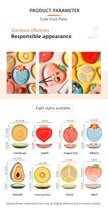 Vente chaude Nouveaux designs populaires Écologique Logo personnalisé <span class=keywords><strong>Mignon</strong></span> Service de table en porcelaine en forme de fruit pour la vente en gros de services de table - Product Image 5