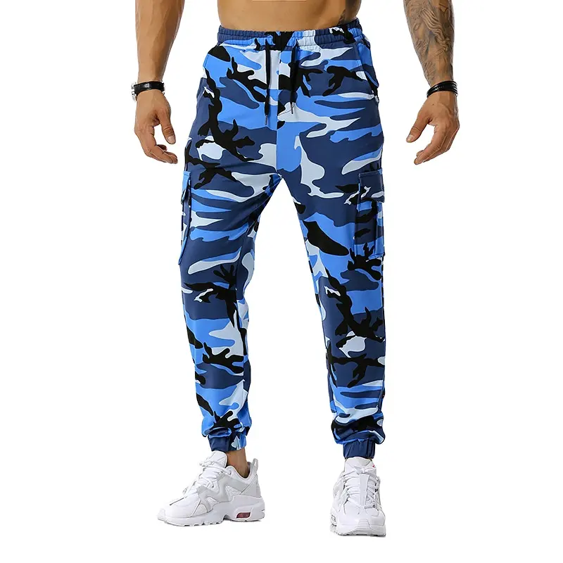 Men Multiple Color Camouflage Cargo Pants Cotton Camo Harem Pants Men Joggers Trousers With Pockets Outdoor Sports Pants