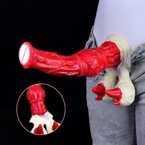 NNSX Fantasy Horse Penis With Large Spike Testicle Silicone Colorful <b>Dildo</b> With Sucker Sex Toys for Women - Product Image 5