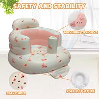Siège gonflable amélioré pour bébé avec plateau, pour bébés de 3 à 36 mois, chaise de sol pour apprendre à s'asseoir et à manger