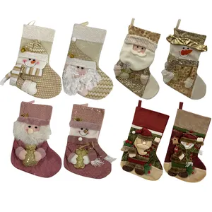 Christmas Stocking Santa Snowman Penguin Christmas Stocking Deer Christmas Pendant Fireplace Ornament Goodie Bag