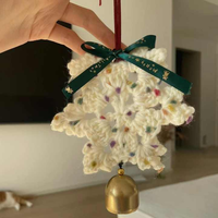 Sac de voiture flocon de neige de noël fait main au crochet suspendu Art déco Design mariage et décoration de la maison pendentif accessoire