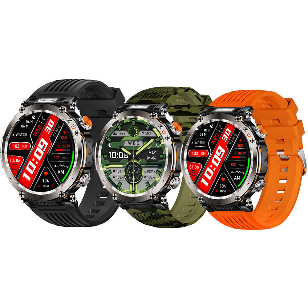 2026  HT30 Outdoor Sport Smart Watch IP68 Heart Rate Health Monitor Fitness Tracker Compass BT Smart Bracelet for Men