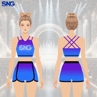 Uniforme de pratique de l'acclamation en strass tenue d'entraînement de pom-pom girl étincelle Logo personnalisé tenue d'équipe filles jeunes sports pour adultes