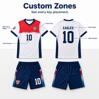 Ensemble de maillots de football personnalisés pour enfants, blanc et noir, blocs de couleur diagonaux, respirant, extensible dans quatre directions, séchage rapide, uniforme de football