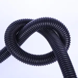 Black PVC Pipe Out Door Resistant Flexible Corrugated Conduit Pipe Hose