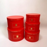 Grand ensemble de seaux ronds pour fleurs, boîte cadeau pour 5 fleurs, boîte à fleurs, seau à fleurs