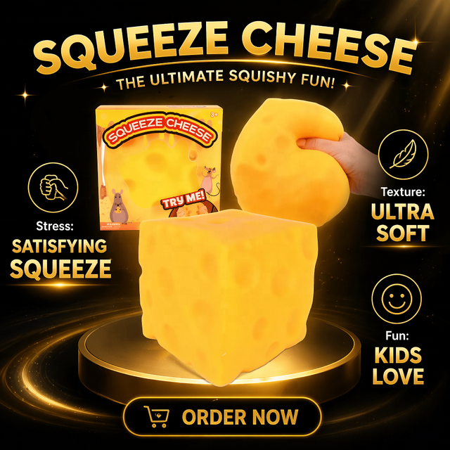 Wholesale Girls Big Slow-Rising Cute Cheese Shaped PU Material Squishy Soft Squeeze Stress Ball Anti-Anxiety Fidget Toy All Ages