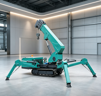 Mini-grue araignée efficace avec système hydraulique pour levage intérieur, installation et maintenance de bâtiments