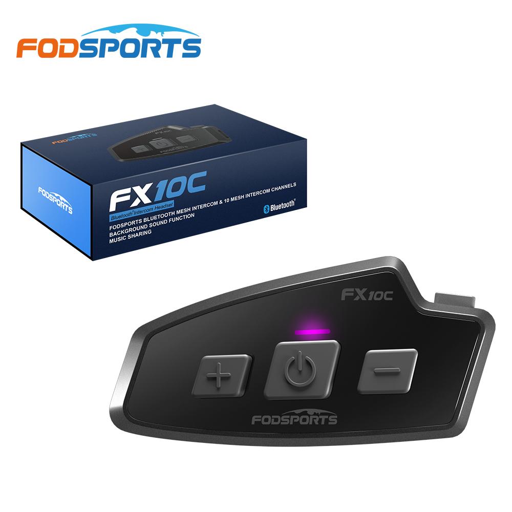 Fodsports FX10C Bluetooth Helmet Mesh Intercom - 1000m Range