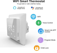 Termostato Inteligente WiFi HY517, Controlador de Temperatura Ambiente Programable, Compatible con Alexa, Google WiFi y Tuya, para Calefacción Eléctrica