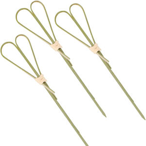 Piques à cocktail écologiques en bambou à long manche, très économiques, haute résistance, non pliables, pour marché nocturne, plats froids, brochettes de fruits et snacks - Product Image 2