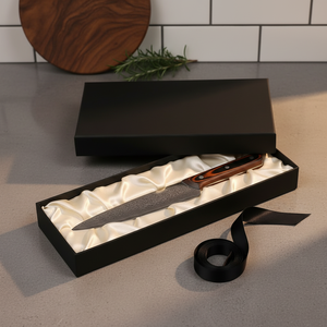 Faca de Chef Vintage de 8 Polegadas com Lâmina de Aço Damasco 9Cr18Mov e Cabo de Madeira, Caixa de Presente Estilosa para Uso Alimentar - Product Image 4