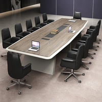 Table de conférence de bureau commerciale moderne en bois de luxe pour les écoles, les hôpitaux, les salons