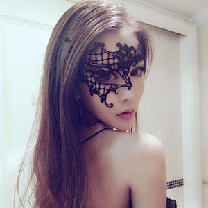 <span class=keywords><strong>Maschera</strong></span> di Halloween in Pizzo Nero per Donna, Mezza Faccia, per Ballo in <span class=keywords><strong>Maschera</strong></span>, Stile Catwoman - Product Image 3