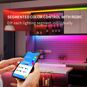Cor do sonho 5050 flexível inteligente tv retroiluminação app, com controle remoto 5v listrar inteligente ic endereço ws2812b rgb <span class=keywords><strong>led</strong></span> tiras - Product Image 2