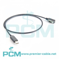 Cable Serial RS232 USB a DB9 Macho en Ángulo Recto de 5 Pines, Puerto COM FTDI FT232, USB a Serial, USB a RS232, USB a Null Modem