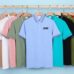 White Red Blue Polo <strong>Collar</strong> <strong>t</strong> <strong>Shirts</strong> for Men With logo Embroidery <strong>T</strong>-<strong>shirt</strong> Men's Cotton Polo <strong>Shirts</strong> - Product Image 1