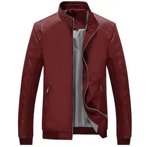 Mens Jackets Spring Autumn Casual Coats Solid Color Mens Sportswear Stand Collar Slim Jackets Male Bomber Jackets