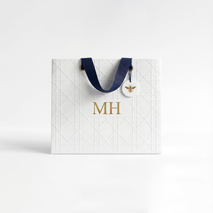Bolsa de Papel de Regalo con Asa para Joyería, Compras, Ropa de Lujo, Promoción de Diseño de Logotipo de Marca Personalizada al por Mayor - Product Image 1