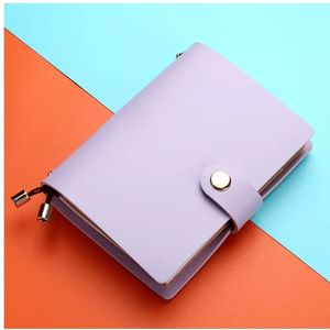 Usine en gros mode Portable bouton de poche en cuir PU A7 cahier de papier pour journal Journal bureau cadeau affaires - Product Image 4