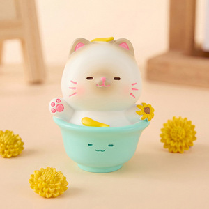 Figurines en résine Meow Health Center Blind Box, 8 pièces avec édition cachée, décoration de bureau, cadeau pour la maison et la voiture - Product Image 2