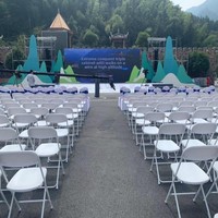 Chaises en plastique renforcé multicolores très vendues avec dossier innovant et tabourets pliants pour les activités d'exposition