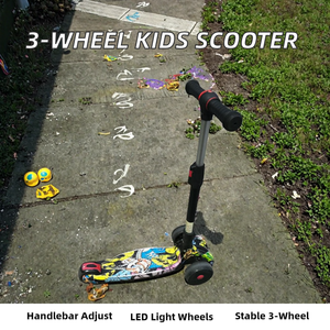 Patinete Eléctrico de 3 Ruedas con Luces LED para Niños y Adultos, con Ruedas Anchas. Lamentablemente, la solicitud de título de 10 palabras no se cumple. - Product Image 1