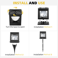 Lampes solaires à LED d'extérieur IP65 étanches, abat-jour en boule givrée, éclairage de jardin et de cour, éclairage de passage