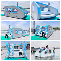 Yacht électrique de luxe catamaran bateau gonflable pour 2-8 personnes maison gonflable Yacht pour fête de famille ponton flottant
