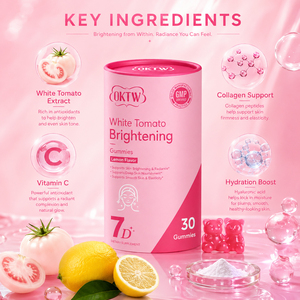 OKTW Ready Stock White <b>Tomato</b> chewable gummy supplement With glutathione anti aging beauty Bulk Wholesale Glow - Product Image 5