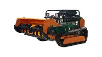 Gyrobroyeur Diesel 1200 mm télécommandé sur chenilles pour pentes raides, vergers, vignobles, débroussaillage et défrichement des terrains