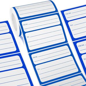 Etiquetas adhesivas autoadhesivas duraderas y respetuosas con el medio ambiente con dirección de devolución para paquetes y uso escolar - Product Image 1