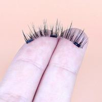 Marque privée Sans colle Cils Faux cils magnétiques réutilisables Cils magnétiques doux 3D d'aspect naturel sans eyeliner