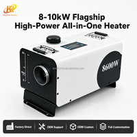 OkyRie AX82H Calentador Diésel Industrial de 8-10kW con Ventana Visual de Nivel de Combustible, Equipo de Calefacción Todo en Uno Plug&Play para RV y Camiones