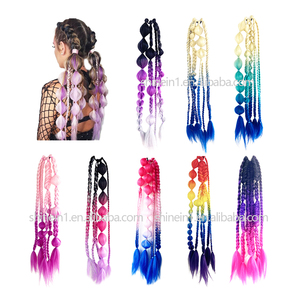 Shinein 24 pouces EZ Tressage Cheveux À La Main <span class=keywords><strong>Crochet</strong></span> Bulle Cheveux Tresses Ombre Couleur Pré Étiré Tressage Cheveux - Product Image 4