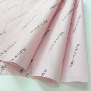 <strong>Pink</strong> Sydney Specialty <strong>Paper</strong> Moisture-Proof Custom Printed Tissue <strong>Paper</strong> with Black Logo for Clothes <strong>Wrapping</strong> <strong>Pink</strong> Background - Product Image 2
