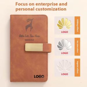 Simple A6 Business Notebook with Thickened Leather Cover Custom Printed LOGO for Foreign Trade Wholesale - Product Image 3