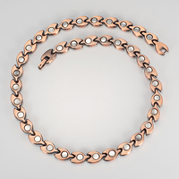 Collier en cuivre poli fait main Energinox 8MM, design feuille épaisse et audacieuse, style hip-hop, chaîne en corde massive et antique