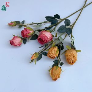 Rosas Artificiales de Seda, Flor Realista de Estilo Vintage, Decoración para el Hogar, Boda, Día de San Valentín, Arreglo de Mesa para Cafetería - Product Image 3