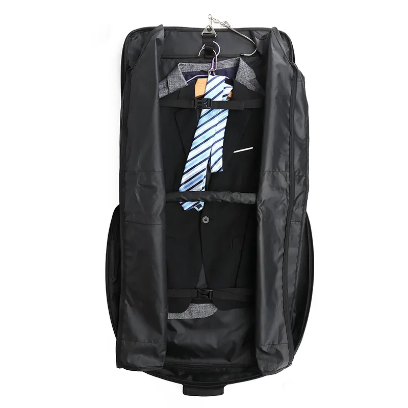 Waterproof Oxford Black Garment Bag Foldable 2 in 1 Business Men Suit travel bag Carry-on Duffel Bags