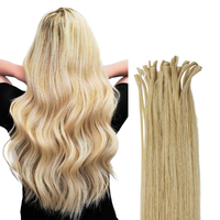 Professionnel Raw Kératine U Tip Remy Vierge Cheveux Humains Blonde 100% Extensiones De Cabello Humano Russe Extensions De Cheveux Naturels