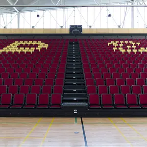 Indoor Stadium Recessed Automatic Folding Up Seat Telescopic Bleacher