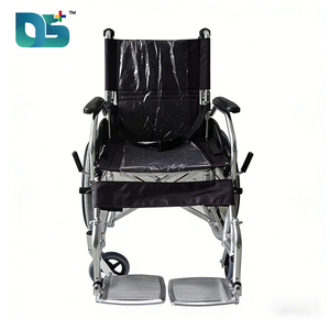 Fauteuil roulant manuel pliable portable en alliage d'aluminium léger avec pédales réglables pour personnes âgées handicapées - Product Image 2