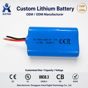 可充电 7.4V 1800mAh 18650 电池组，具有 5C 放电功能，500+ 次循环，适用于遥控车和玩具，工作温度为 -20C 至 60C - Product Image 2