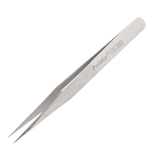 Pinzas Proskit 1PK-125T de acero inoxidable antimagnéticas puntiagudas de 120 mm, herramienta de reparación - Product Image 2