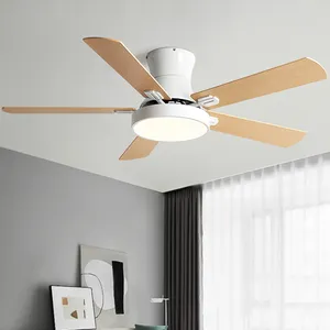 Nordic Ceiling Fan Light For Household And Commercial Wall Control Remote Control ABS 5-Blade Ceiling Fan With Light