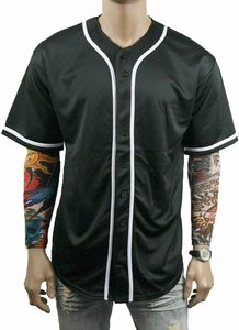 Kustom Jersey Baseball Pria kancing penuh Mesh bordir nama tim & angka tersedia dalam ukuran Hitam S-8XL - Product Image 5
