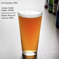 Fourniture de shakers en verre en forme de V de 11 oz, 14 oz, 16 oz, 20 oz, 22 oz et de mugs à bière, impression de décalcomanies personnalisées et logo personnalisé disponible
