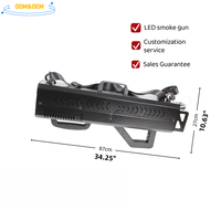 Pistolet à fumée LED 1500, équipement d'effets spéciaux, machine à brouillard multicolore portative, accessoires d'ambiance pour discothèque
